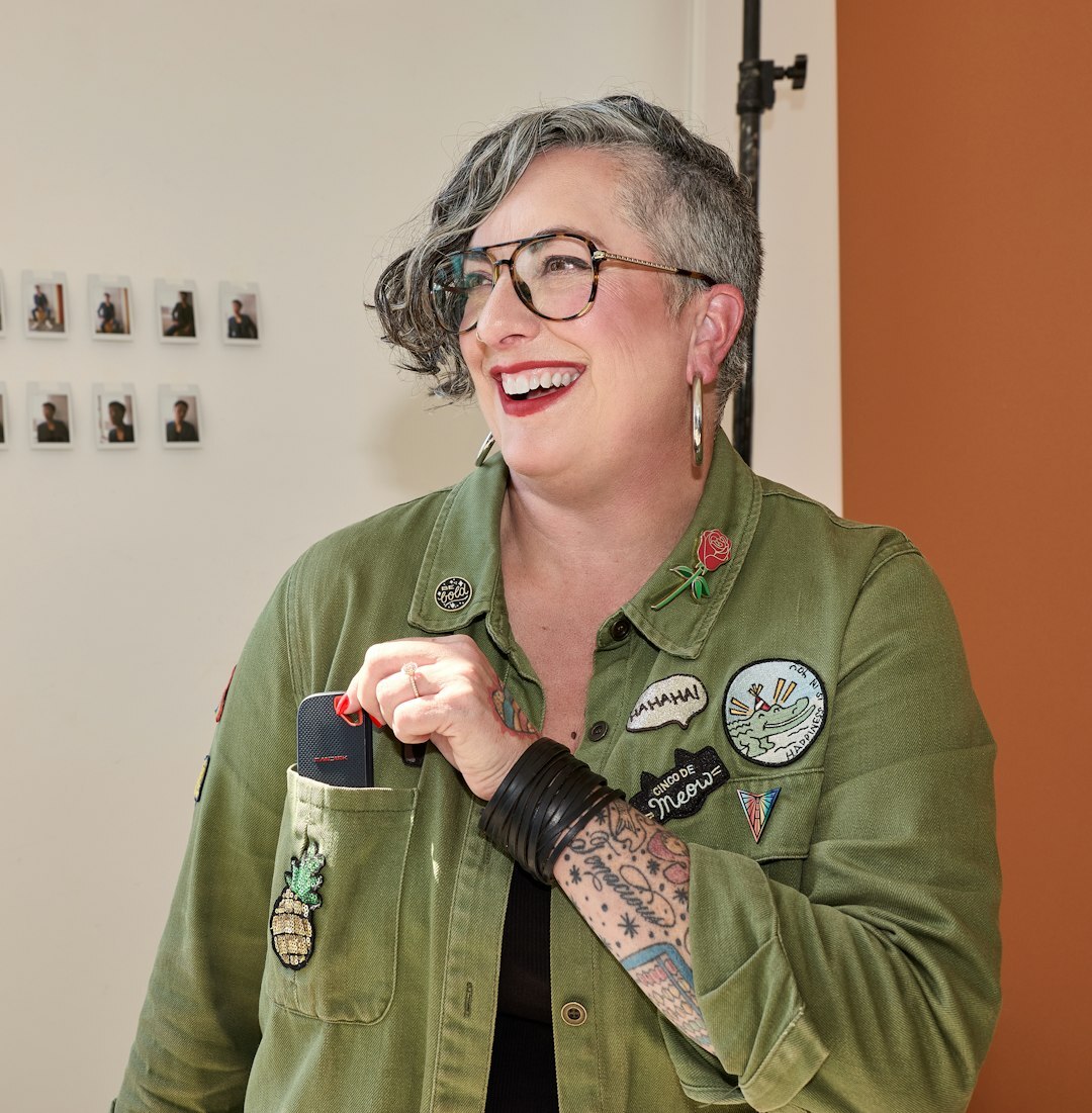 Professional female media instructor smiling